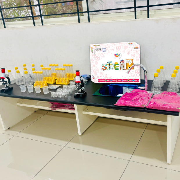 Genius Box STEM Lab Learning Table for Schools Educational Lab Bench with Storage for Experiments, Learning & Creativity
