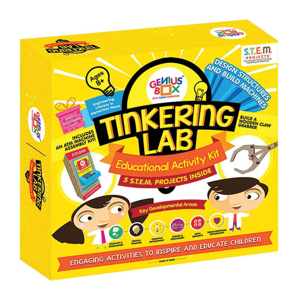 TINKERING LAB | EDUCATIONAL ACTIVITY KIT | 5 S.T.E.M. PROJECTS INSIDE | AGE: 8+ YEARS