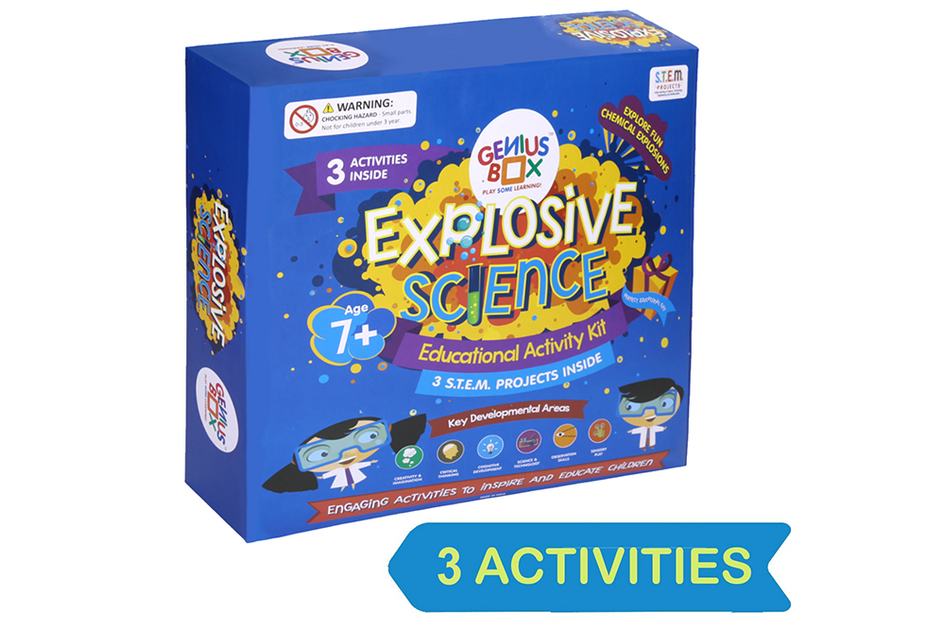 EXPLOSIVE SCIENCE | EDUCATIONAL ACTIVITY KIT | 3 S.T.E.M. PROJECTS INS